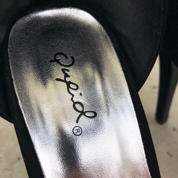 Black suede high heels by, Qupid - Picture 5 of 5